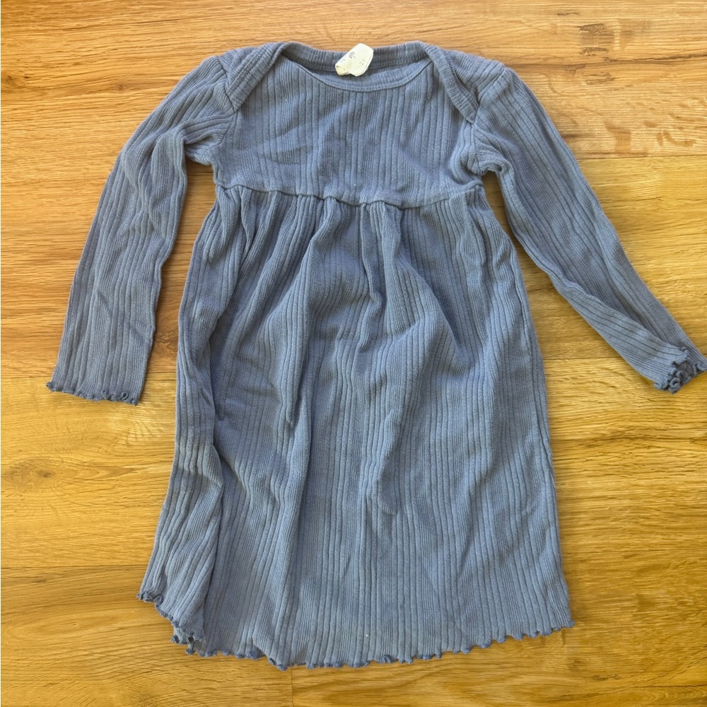 Blue Ribbed Dress